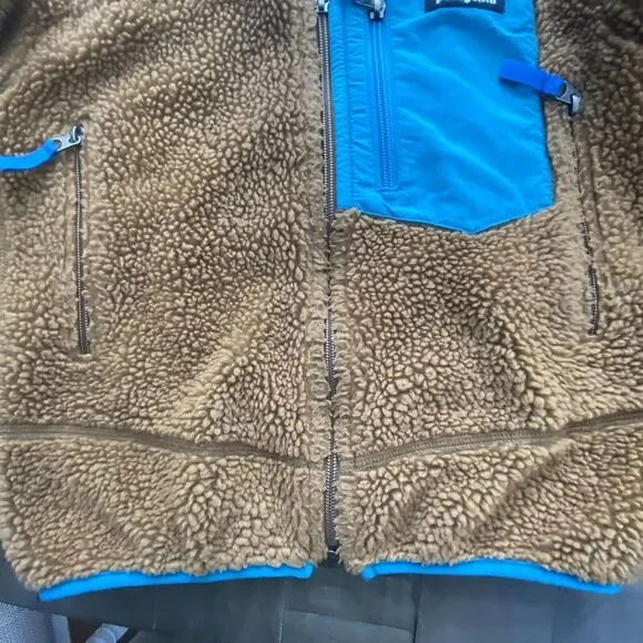 Patagonia Retro-X Fleece Jacket Kids Med. Size 10 Natural Fleece Deep Pile Zip